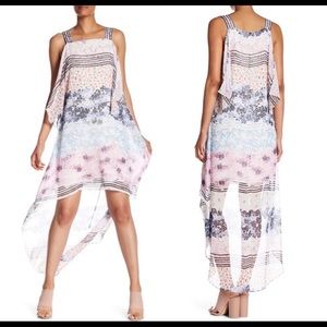 BCBGMAXAZRIA Aaric high/low floral dress
